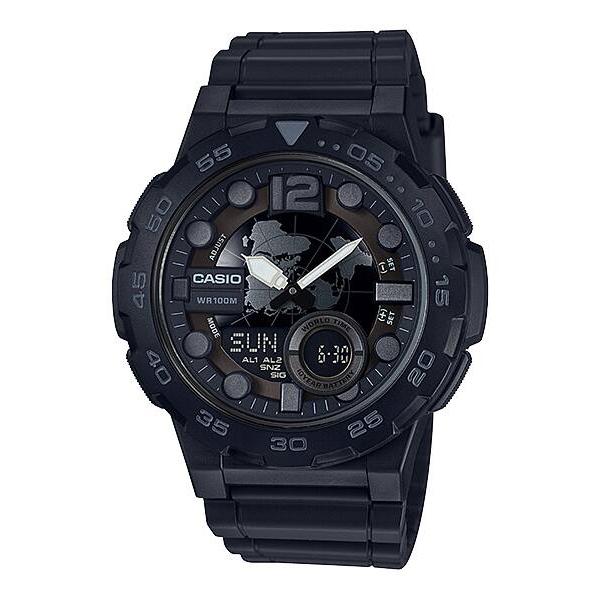 카시오워치스 > 아나디지(아날로그+디지털) 스포츠시계  > AEQ-100  > AEQ-100W-1B 카시오 손목 시계